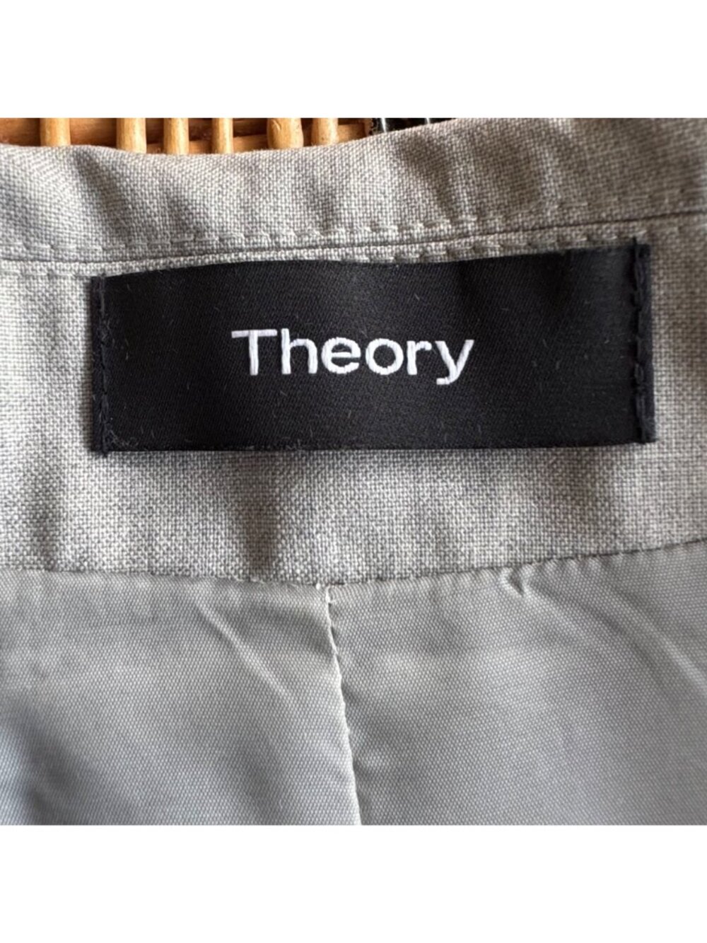 THEORY Blazer Dress Womens 4 Sleeveless Gray Stretch Wool Minimalist Tailored Of - Picture 7 of 13